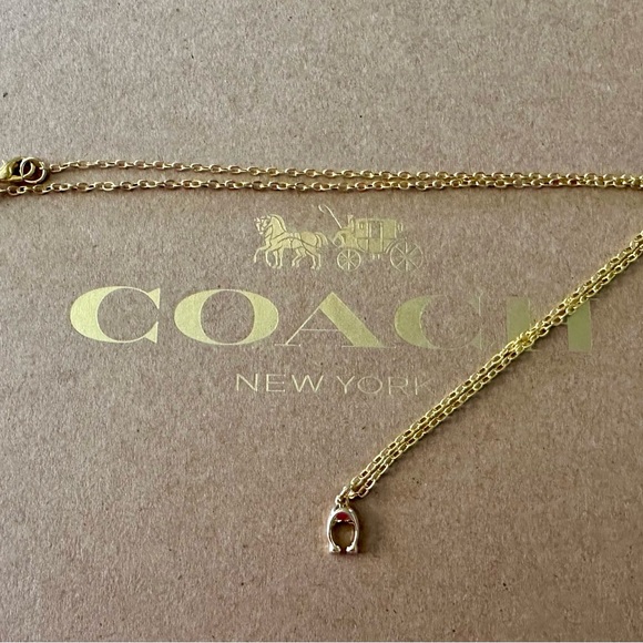 Coach Dainty Minimalist Signature C Pendant 18k/.925 Necklace - Picture 3 of 8
